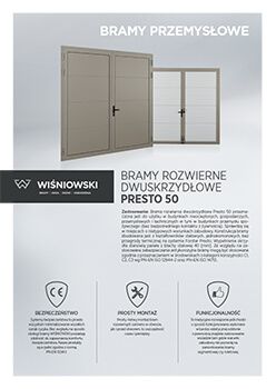Bramy rozwierne dwuskrzydłowe PRESTO 50