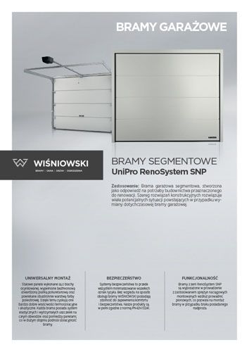Bramy segmentowe UniPro RenoSystem SNP
